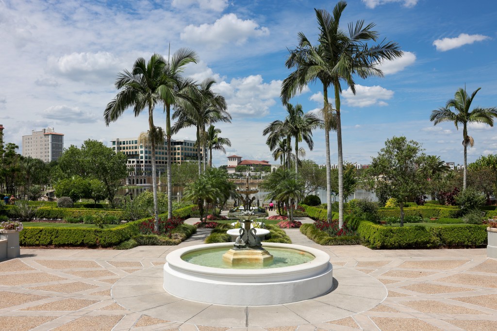 Landscape at Hollis Garden, a public botanical garden in Lakeland, Florida